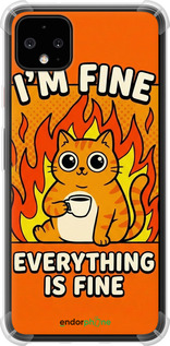 Силикон с усиленными углами чехол 'Funny Cat' для Google Pixel 4 XL изображение 5