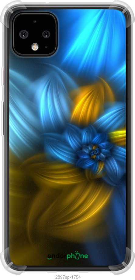 

Силіконовий протиударний с посиленими кутами чохол "Візерунок 46" для Google Pixel 4 XL, Синій