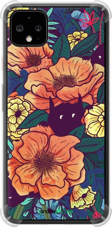Силикон с усиленными углами чехол С изображением полевых цветов для Google Pixel 4 XL - 6419sp-1754 изображение 