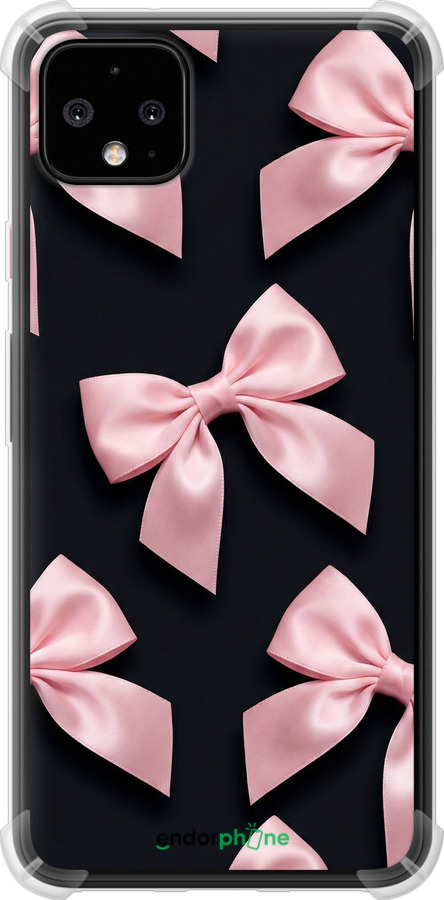 Силіконовий протиударний с посиленими кутами чехол Coquette Ribbons Dark Coquette для Google Pixel 4 XL - 6767sp-1754 изображение 