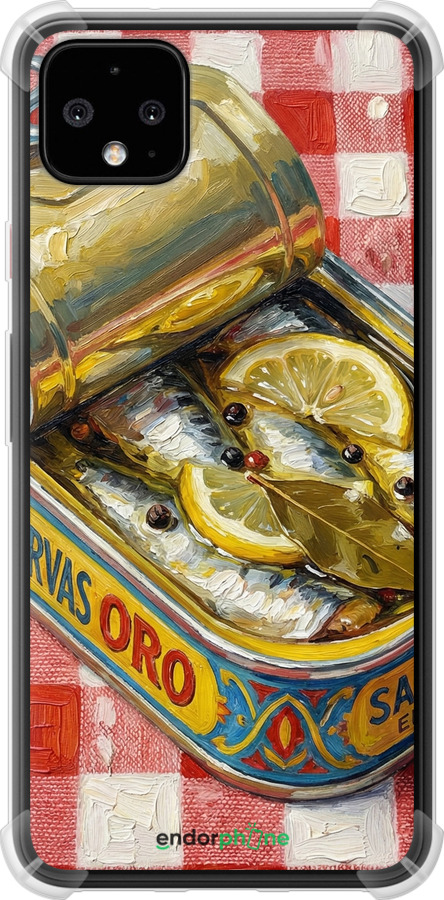 Силикон с усиленными углами чехол Vintage Sardine Tin Phone для Google Pixel 4 XL - 6772sp-1754 изображение 
