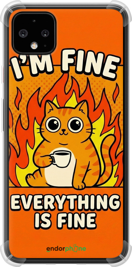 Силикон с усиленными углами чехол Funny Cat для Google Pixel 4 XL - 6786sp-1754 изображение 