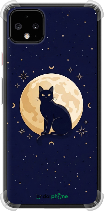 Силикон с усиленными углами чехол Cute Cat Celestial/Witchy для Google Pixel 4 XL - 6787sp-1754 изображение 