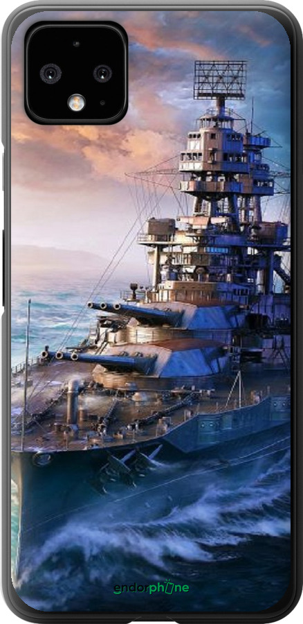 Силиконовый чехол Военный корабль, world of tanks, wargaming для Google Pixel 4 XL - 6461u-1754 изображение 