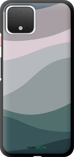 TPU чехол С фиолетовым и бирюзовым ретро-стилем и волнами для Google Pixel 4 - 6533b-1755 изображение 