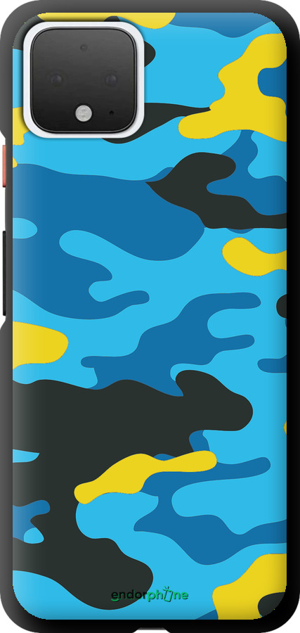 TPU чехол Жовто-блакитний камуфляж для Google Pixel 4 - 1084b-1755 изображение 