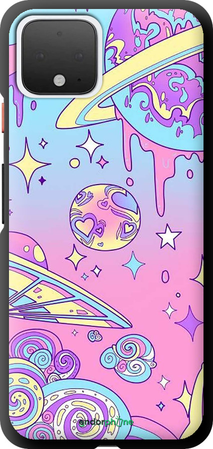 

TPU чорний чохол "Рожева галактика" для Google Pixel 4, Жовтий