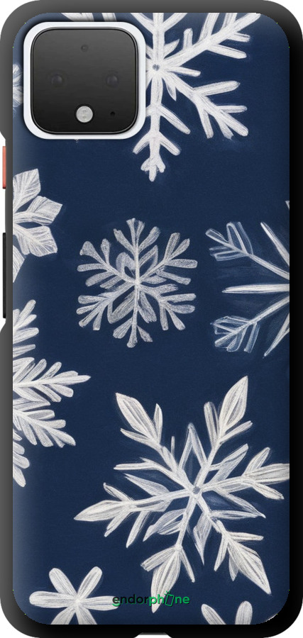 TPU чехол Снежинки для Google Pixel 4 - 5821b-1755 изображение 