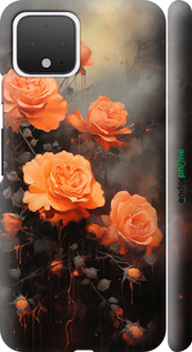 3D пластиковий матовий чехол Оранжеві троянди для Google Pixel 4 - 5944m-1755 изображение 