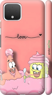 3D пластиковый матовый чехол Спанч Боб для Google Pixel 4 - 6282m-1755 изображение 