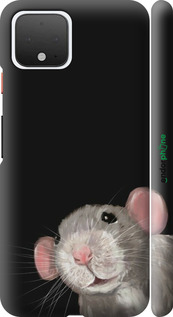 3D пластиковый матовый чехол The Peeking Rat для Google Pixel 4 - 6442m-1755 изображение 
