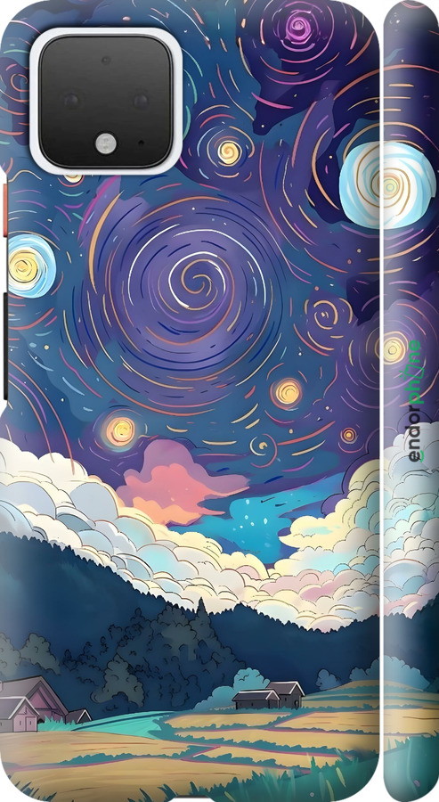 3D пластиковый матовый чехол Креативный арт для Google Pixel 4 - 6322m-1755 изображение 