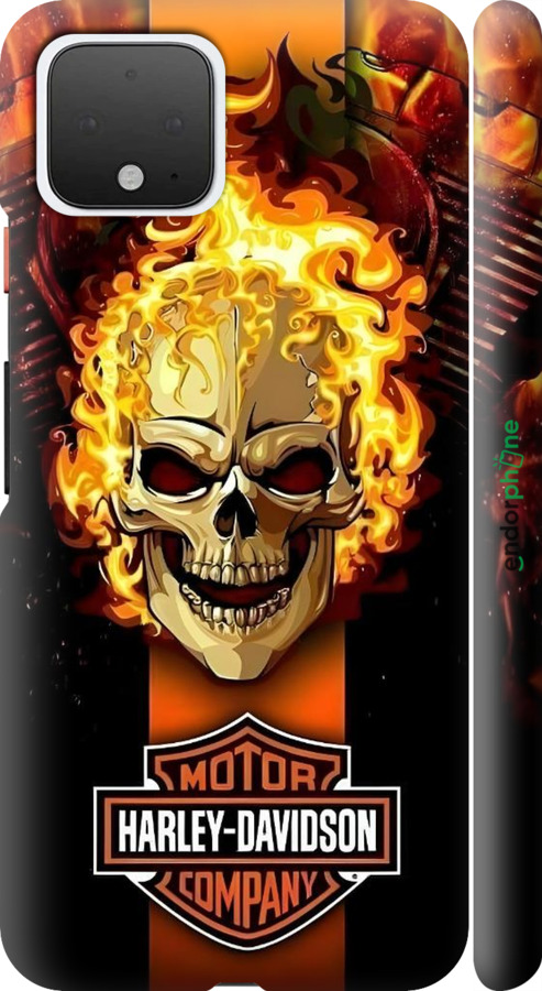 3D пластиковый матовый чехол Харлей девидсон для Google Pixel 4 - 6370m-1755 изображение 
