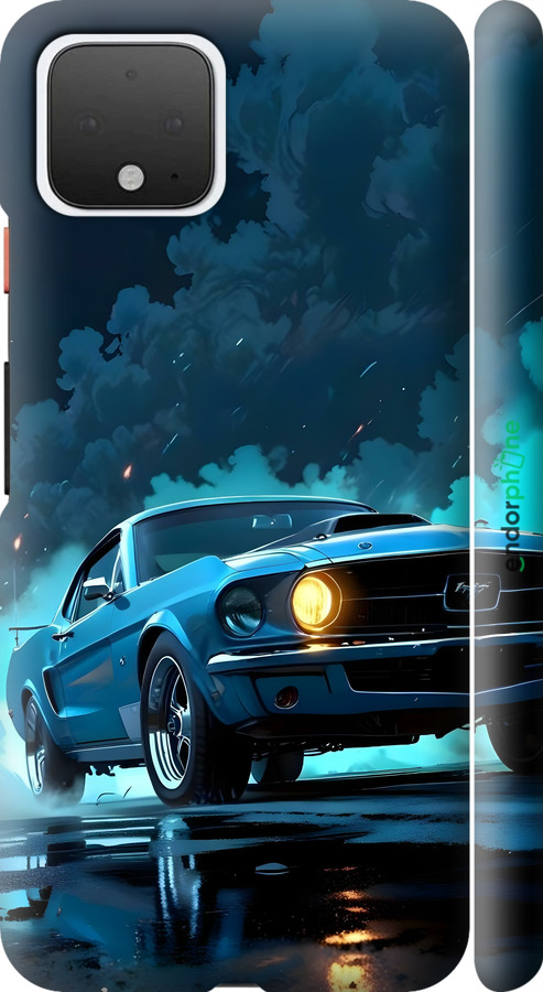 3D пластиковый матовый чехол Форд мустанг для Google Pixel 4 - 6374m-1755 изображение 