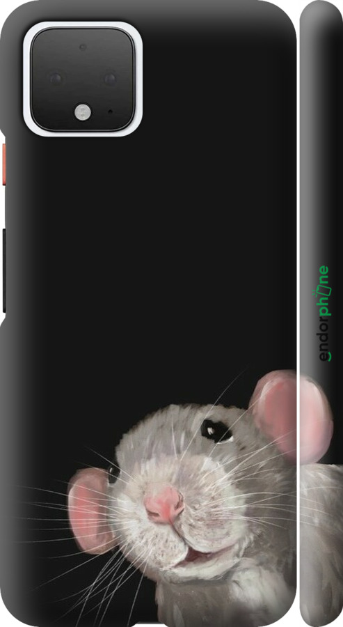 3D пластиковый матовый чехол The Peeking Rat для Google Pixel 4 - 6442m-1755 изображение 