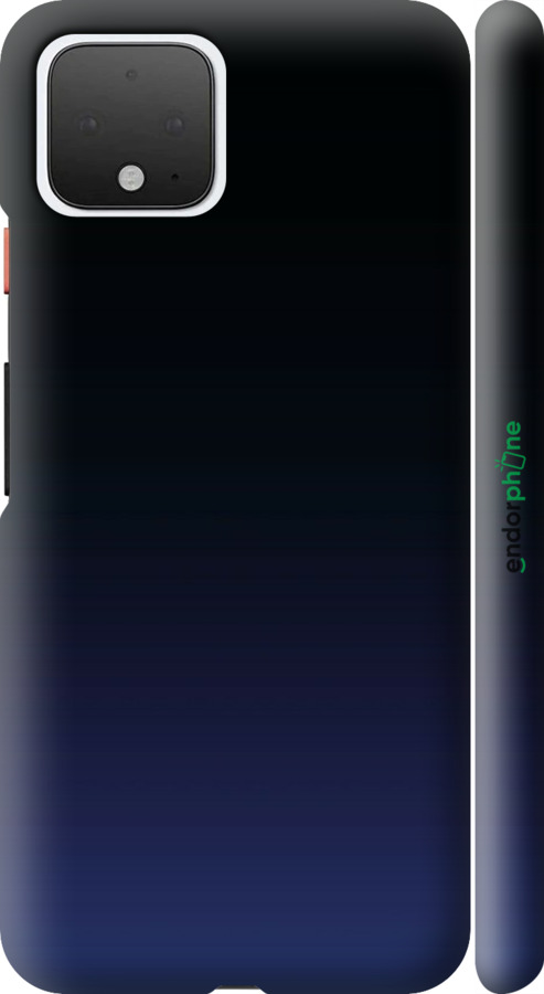 3D пластиковый матовый чехол Градиент в тёмно - синем стиле для Google Pixel 4 - 6542m-1755 изображение 