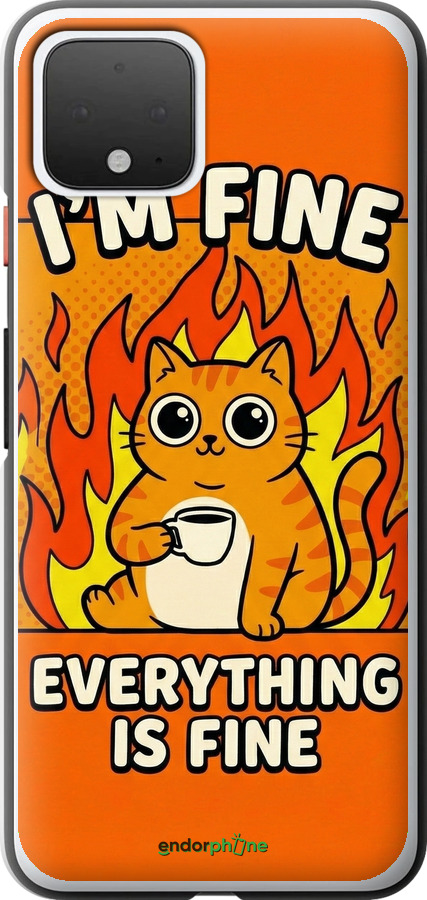 2D пластиковий чехол Funny Cat для Google Pixel 4 - 6786t-1755 изображение 