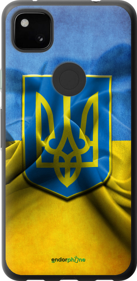 

2D пластиковий чохол "Прапор та герб України" для Google Pixel 4A, Блакитний