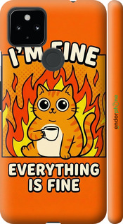 3D пластиковый матовый чехол Funny Cat для Google Pixel 4A 5G - 6786m-2867 изображение 