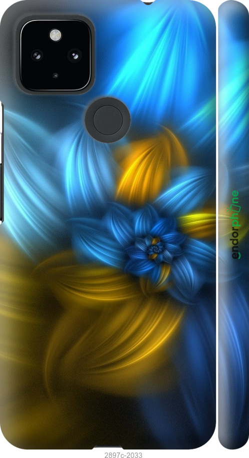 

3D пластиковий матовий чохол "Візерунок 46" для Google Pixel 5 XL, Синій
