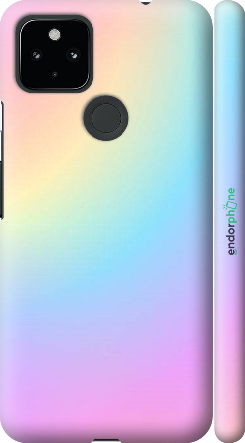 

3D пластиковий матовий чохол "Веселка 2" для Google Pixel 5 XL, Рожевий