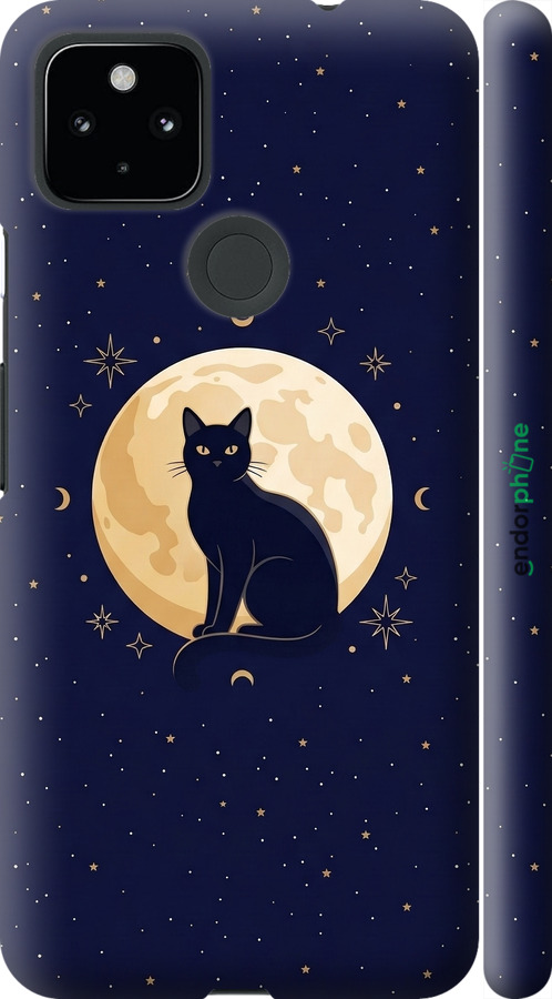 3D пластиковый матовый чехол Cute Cat Celestial/Witchy для Google Pixel 4A 5G - 6787m-2867 изображение 