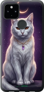 Силиконовый чехол Mystic White Cat Gothic Dark Purple Gold для Google Pixel 5 XL - 6805u-2033 изображение 