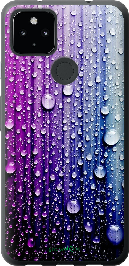 

Силіконовий чохол "Краплини води" для Google Pixel 5 XL, Синій