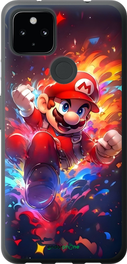 Силиконовый чехол Супер Марио для Google Pixel 5 XL - 6342u-2033 изображение 