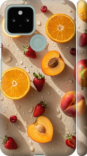 3D пластиковый матовый чехол Фрукты 3 для Google Pixel 5 - 6703m-2044 изображение 