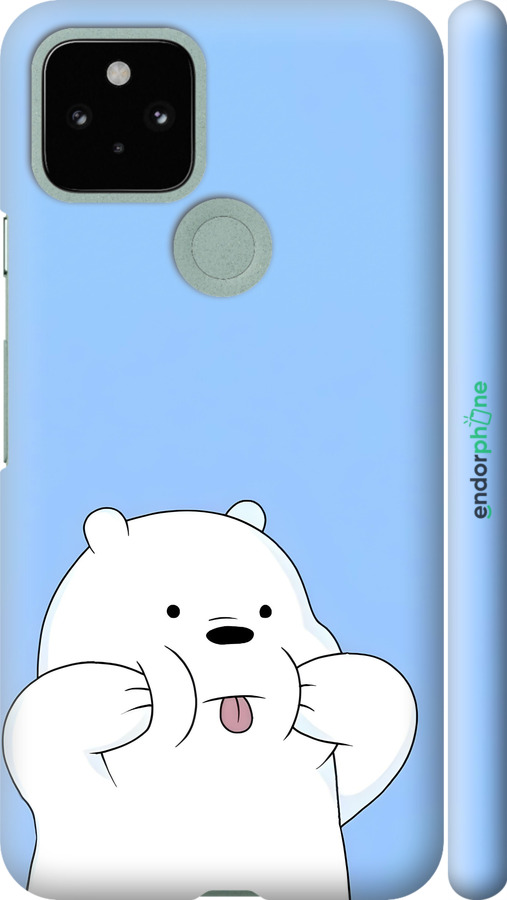 3D пластиковый матовый чехол Милый мишка для Google Pixel 5 - 6357m-2044 изображение 