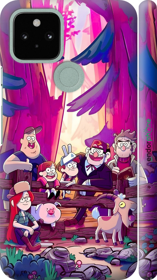 3D пластиковый матовый чехол Гравити Фолз для Google Pixel 5 - 6365m-2044 изображение 