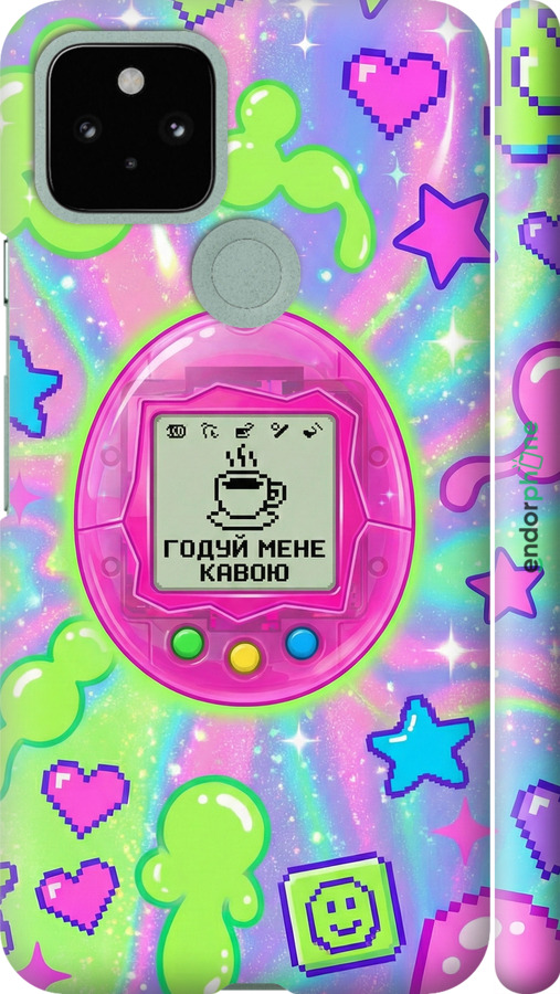 3D пластиковий матовий чехол Y2K Aesthetic Retro Pet: Годуй мене кавою для Google Pixel 5 - 6784m-2044 изображение 