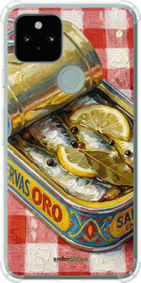 Силикон с усиленными углами чехол 'Vintage Sardine Tin Phone' для Google Pixel 5 изображение 6