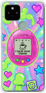 Силикон с усиленными углами чехол 'Y2K Aesthetic Retro Pet: Годуй мене кавою' для Google Pixel 5 изображение 3