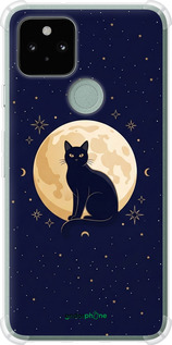Силикон с усиленными углами чехол 'Cute Cat Celestial/Witchy' для Google Pixel 5 изображение 5