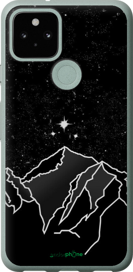 2D пластиковый чехол Минималистический горный пейзаж для Google Pixel 5 - 6438t-2044 изображение 
