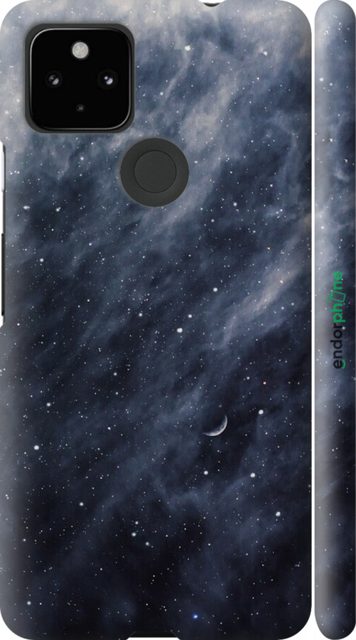3D пластиковый матовый чехол Голубые облака, Голубая луна для Google Pixel 5A - 6398m-2286 изображение 