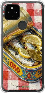 Силикон с усиленными углами чехол Vintage Sardine Tin Phone для Google Pixel 5A - 6772sp-2286 изображение 