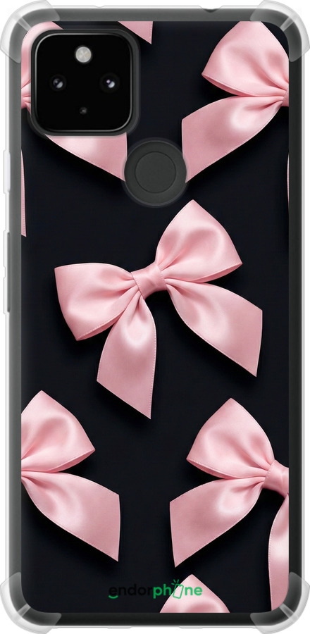 Силіконовий протиударний с посиленими кутами чехол Coquette Ribbons Dark Coquette для Google Pixel 5A - 6767sp-2286 изображение 