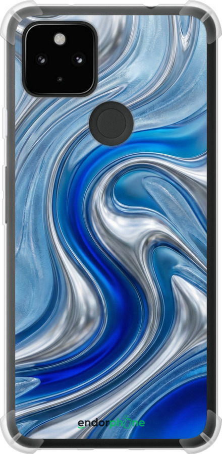 Силіконовий протиударний с посиленими кутами чехол Liquid Chrome для Google Pixel 5A - 6781sp-2286 изображение 