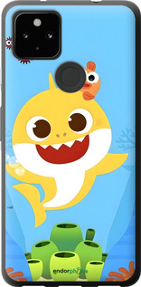 2D пластиковый чехол Бейби Шарк для Google Pixel 5A - 6303t-2286 изображение 