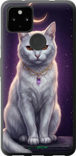 Силіконовий чехол Mystic White Cat Gothic Dark Purple Gold для Google Pixel 5A - 6805u-2286 изображение 