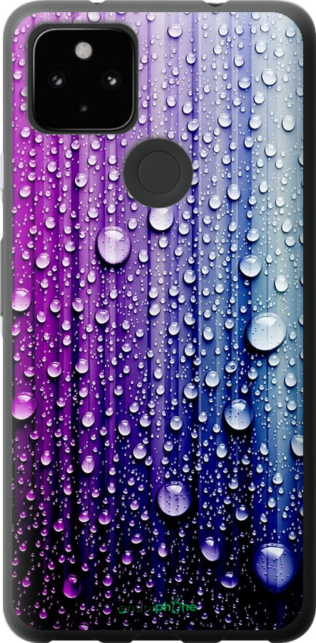 

2D пластиковий чохол "Краплини води" для Google Pixel 5A, Синій