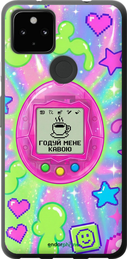 Силіконовий чехол Y2K Aesthetic Retro Pet: Годуй мене кавою для Google Pixel 5A - 6784u-2286 изображение 