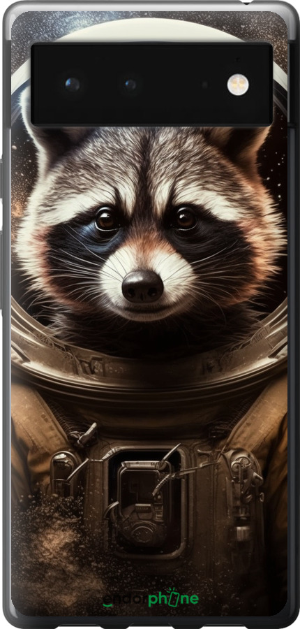 Силиконовый чехол Raccoon austronaut для Google Pixel 6 - 5581u-2364 изображение 
