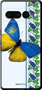 TPU чехол Желто-голубая бабочка для Google Pixel 7 Pro - 1054b-3031 изображение 