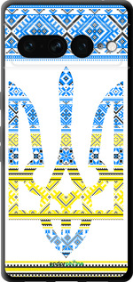 TPU чехол Герб - вышиванка желто-голубая для Google Pixel 7 Pro - 1197b-3031 изображение 