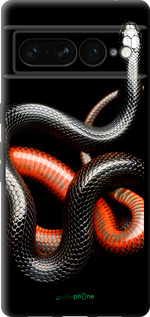 TPU чехол Красно-черная змея на черном фоне для Google Pixel 7 Pro - 4063b-3031 изображение 