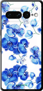TPU чехол Голубые орхидеи для Google Pixel 7 Pro - 4406b-3031 изображение 